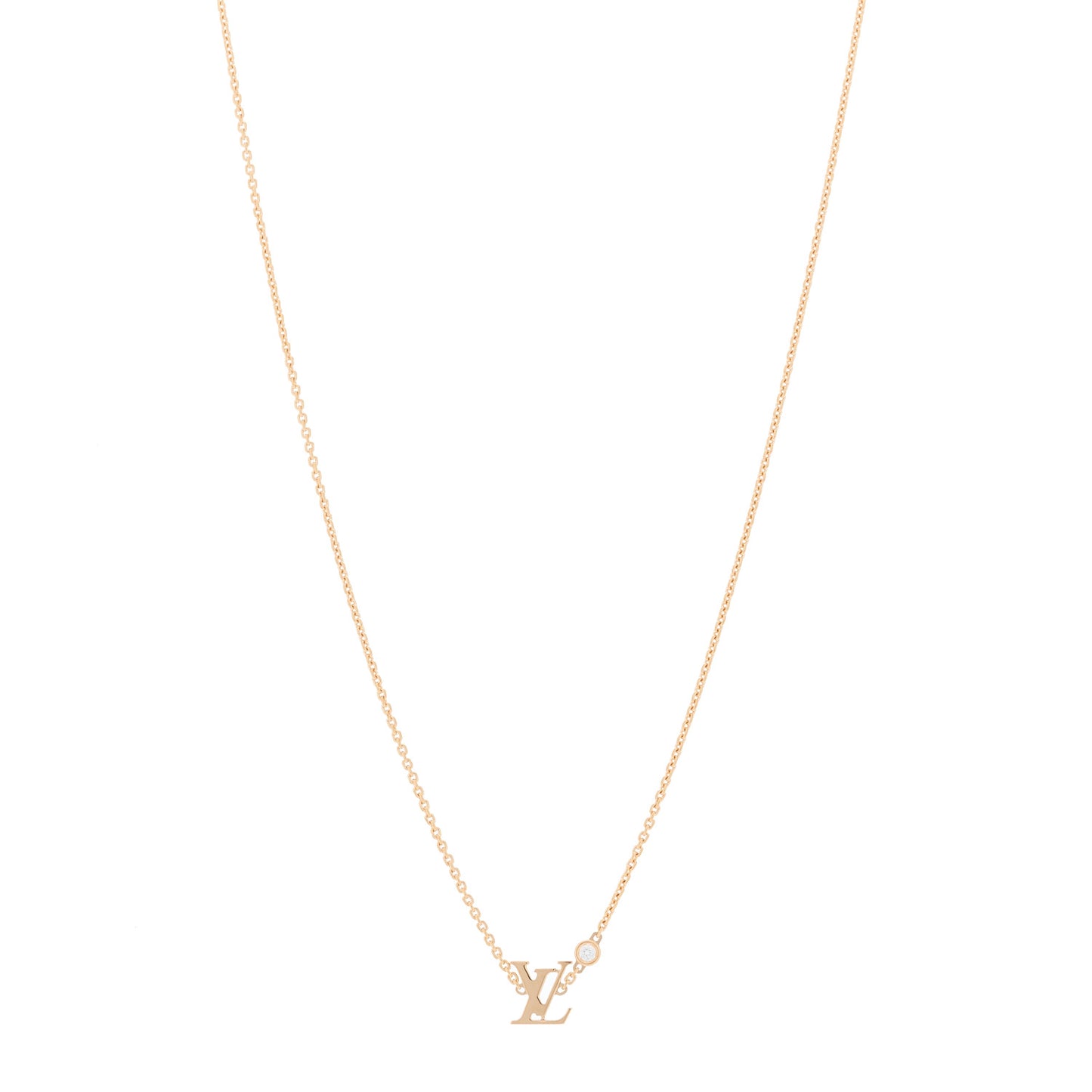 18K Pink Gold Diamond Idylle Blossom LV Pendant Necklace