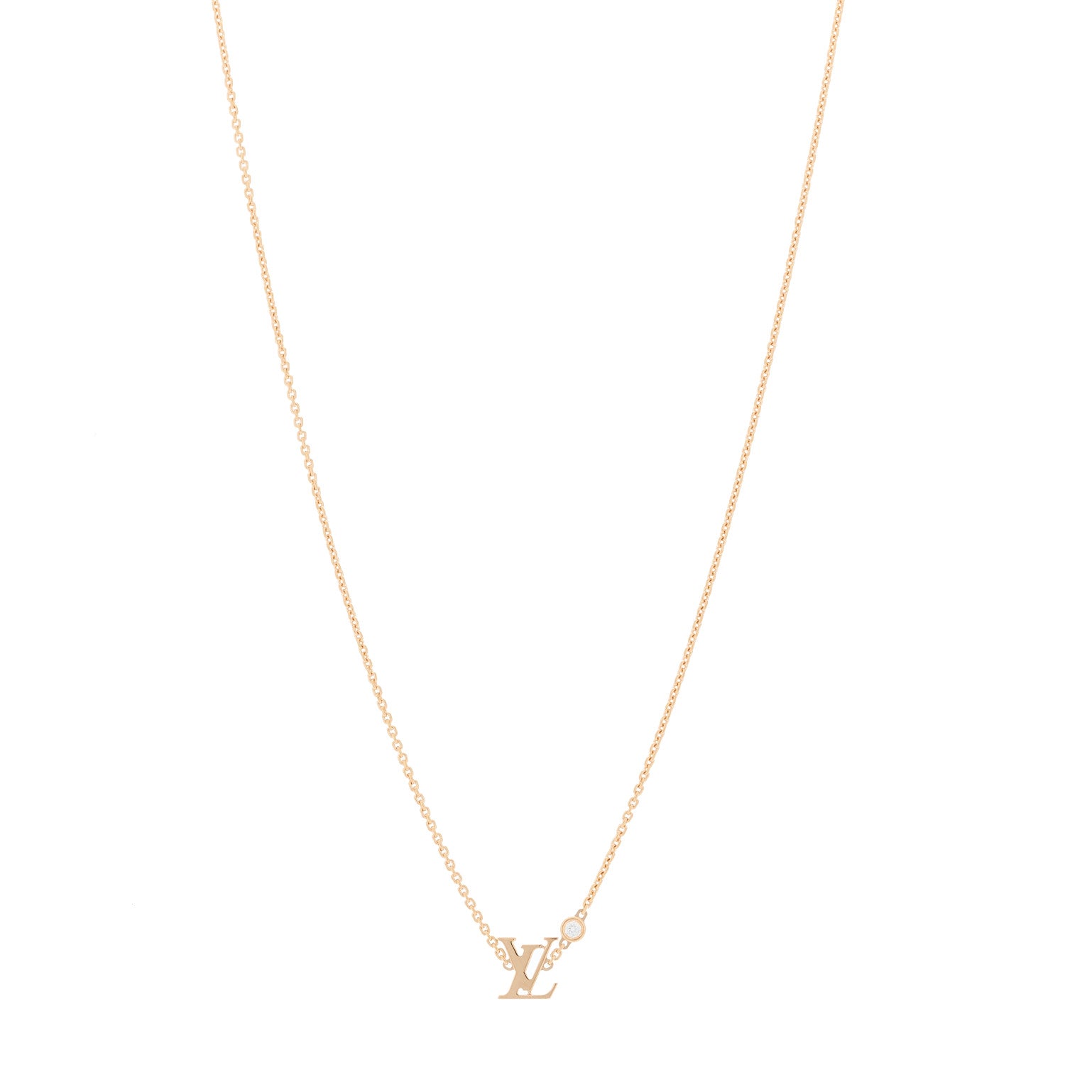 Louis Vuitton 18K Pink Gold Diamond Idylle Blossom LV Pendant Necklace 2 of 4