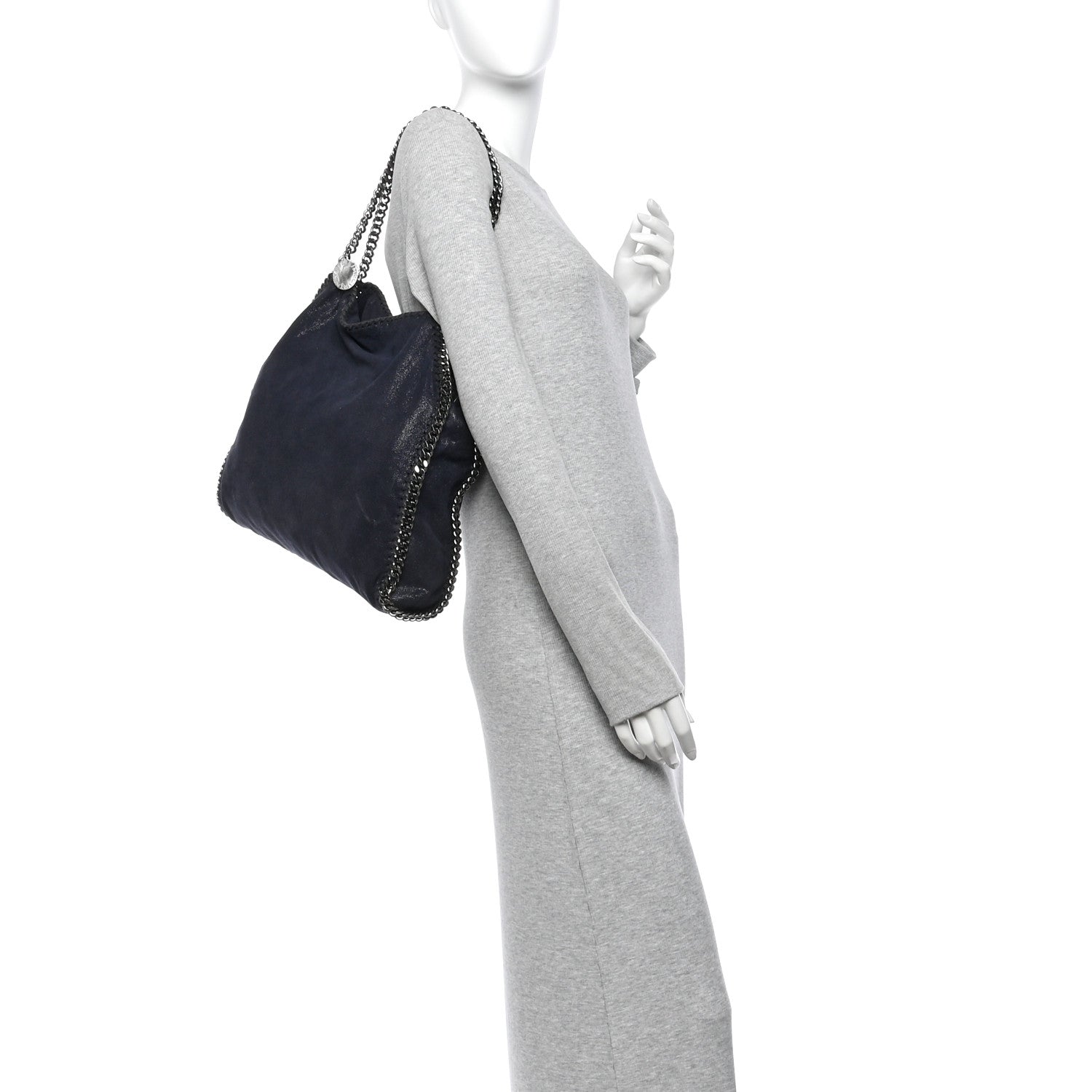 Stella McCartney Shaggy Deer Small Falabella Blue 2 of 14