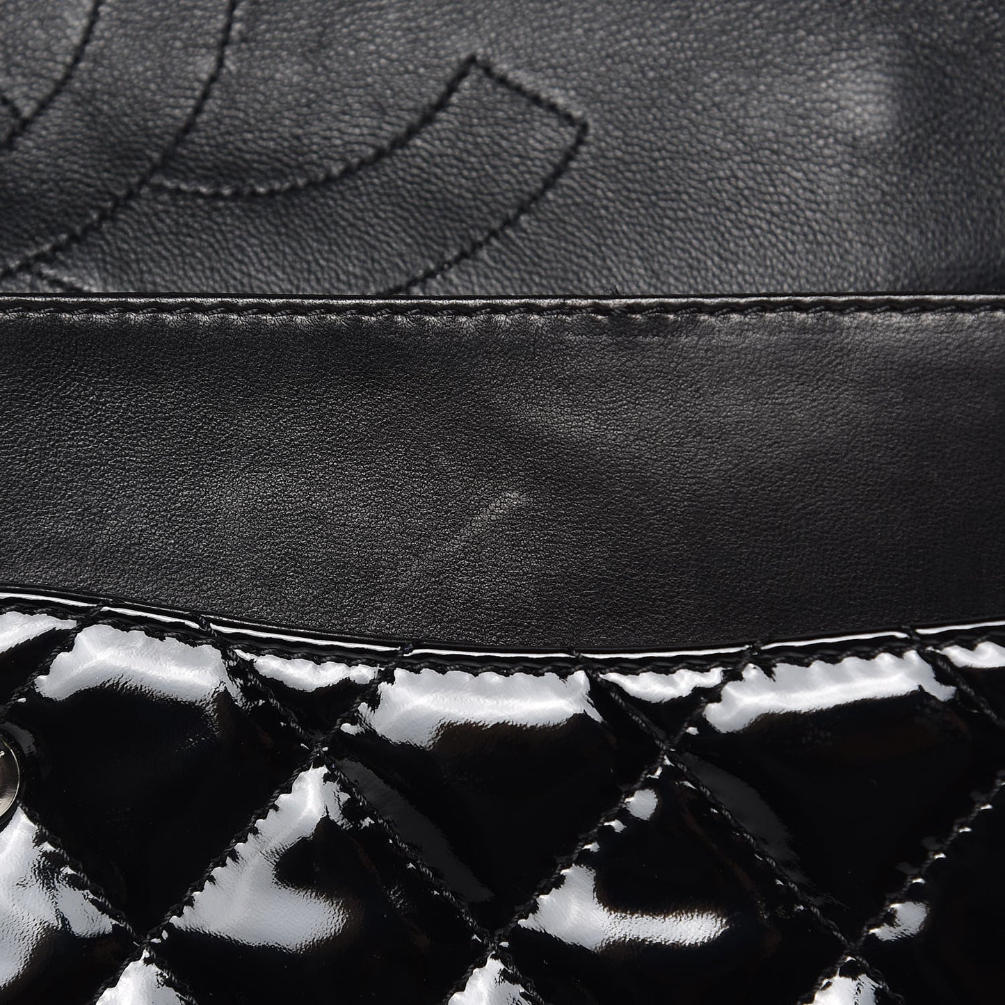Patent Quilted 2.55 Reissue 227 Flap Black