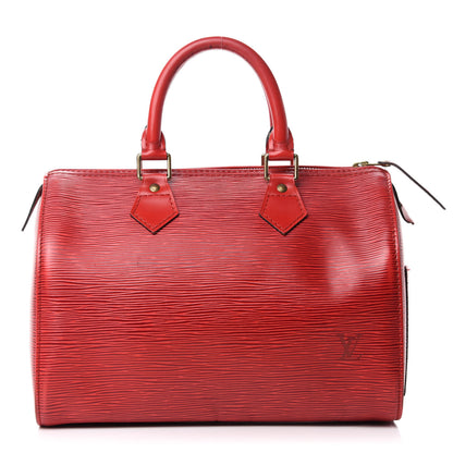 Louis Vuitton Epi Speedy 25 Castillan Red 1 of 16