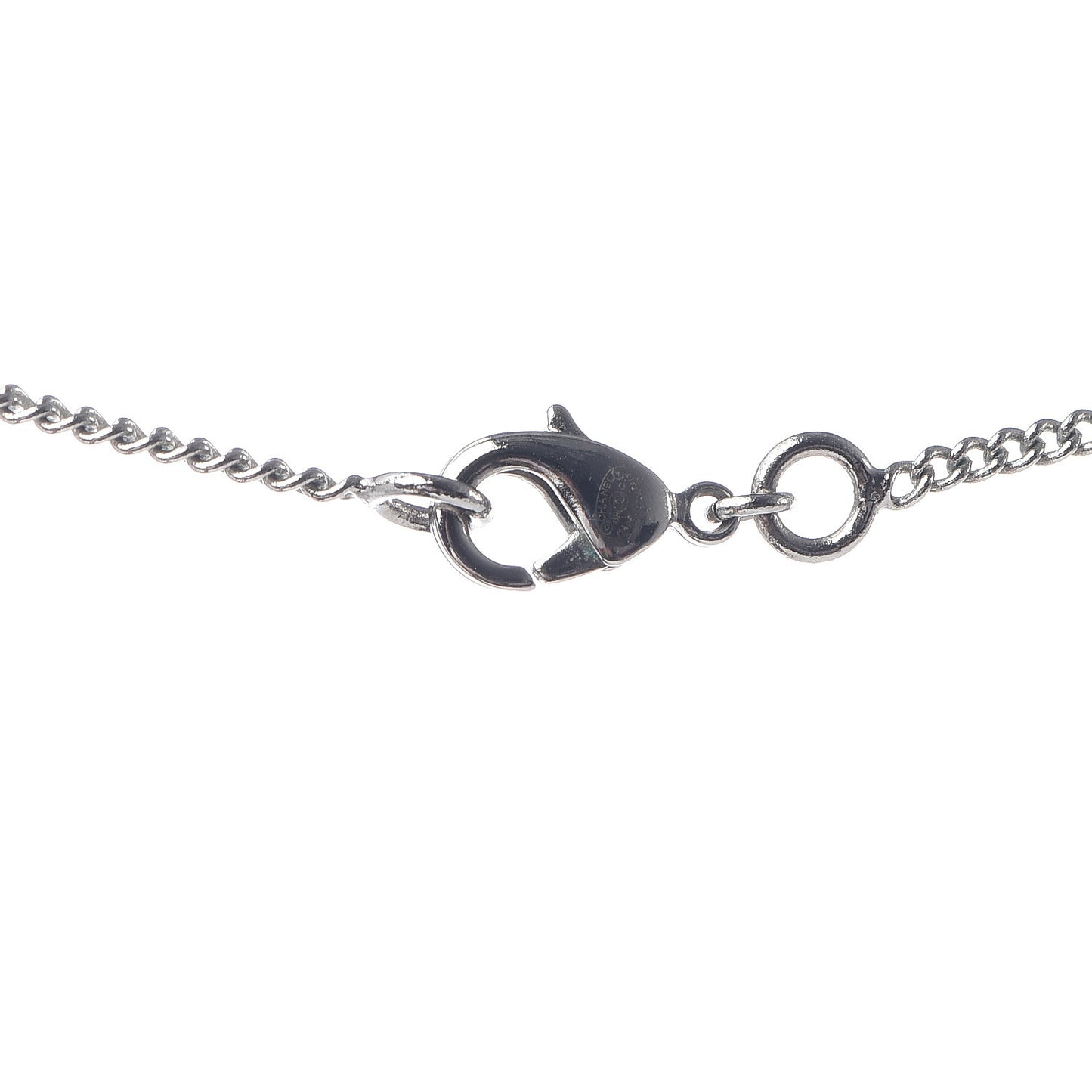 Crystal CC Camellia Necklace Silver