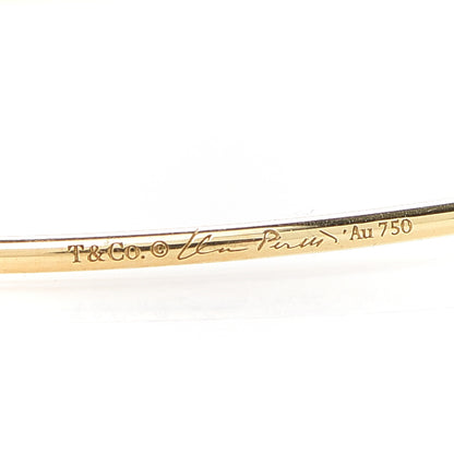 Tiffany 18K Yellow Gold Diamond Medium Elsa Peretti Hoop Earrings 4 of 5