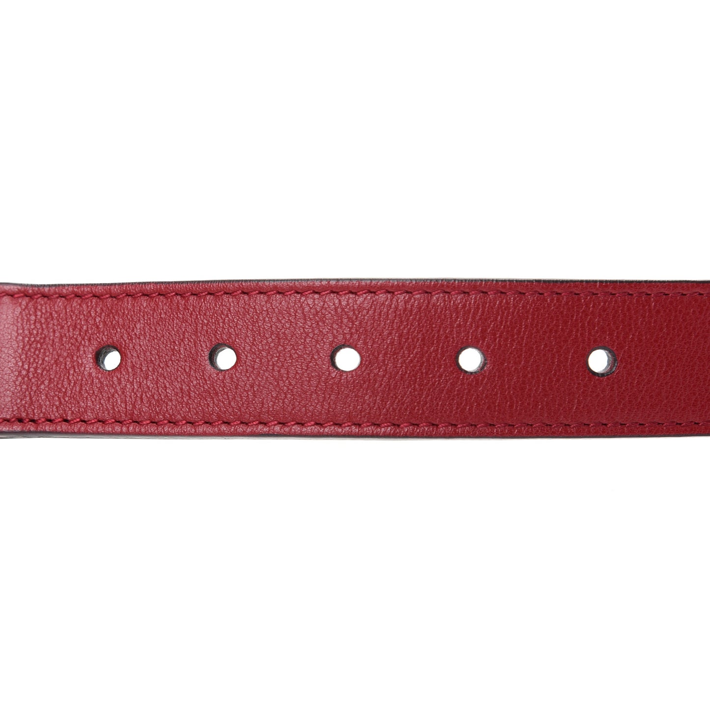 Calfskin Nylon Double G Web Kids Belt L Red