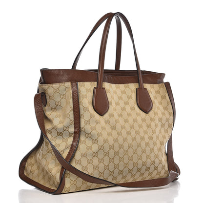 Gucci Monogram Ramble Layered Tote Brown 3 of 9