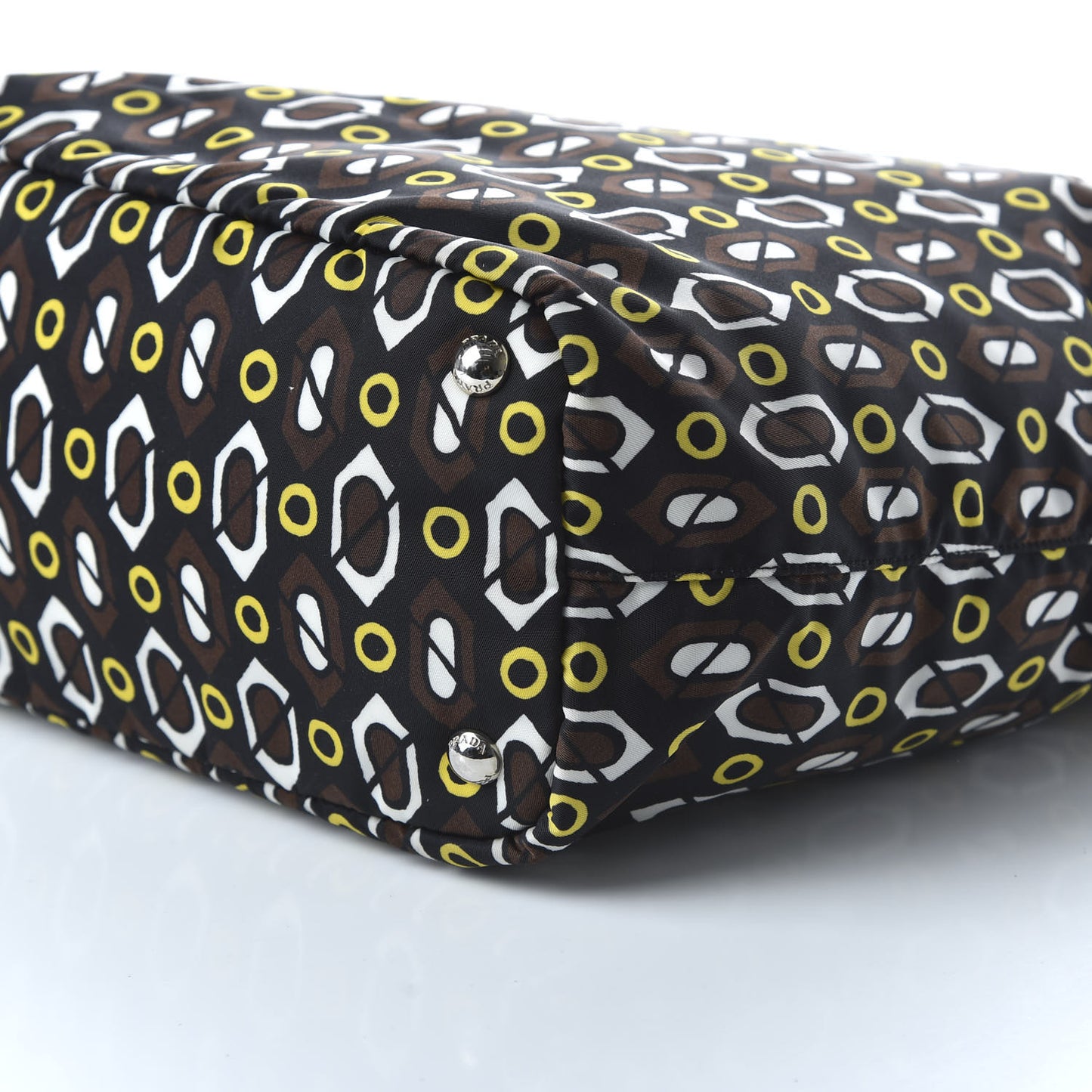 Tessuto Stampato Nylon Saffiano Print Tote Cacao