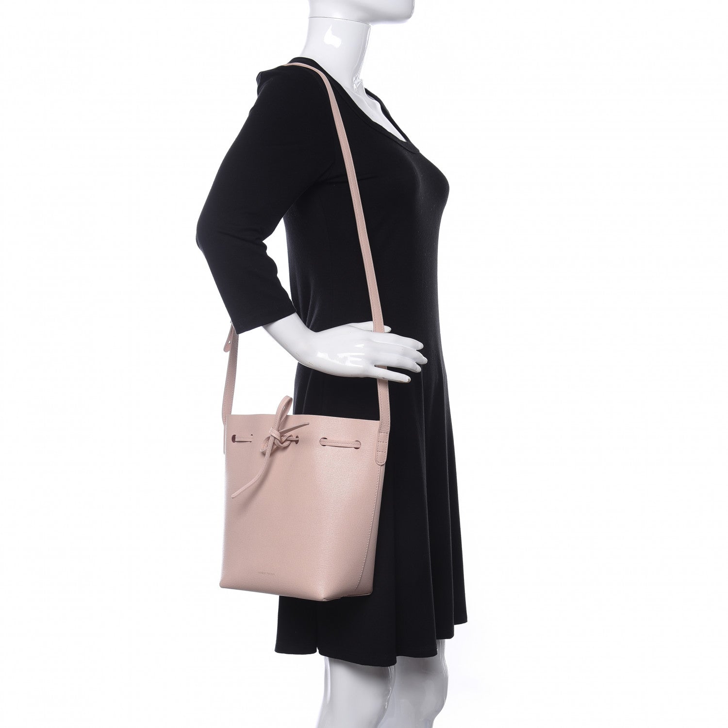 Mansur Gavriel Saffiano Mini Bucket Bag Rosa 2 of 9