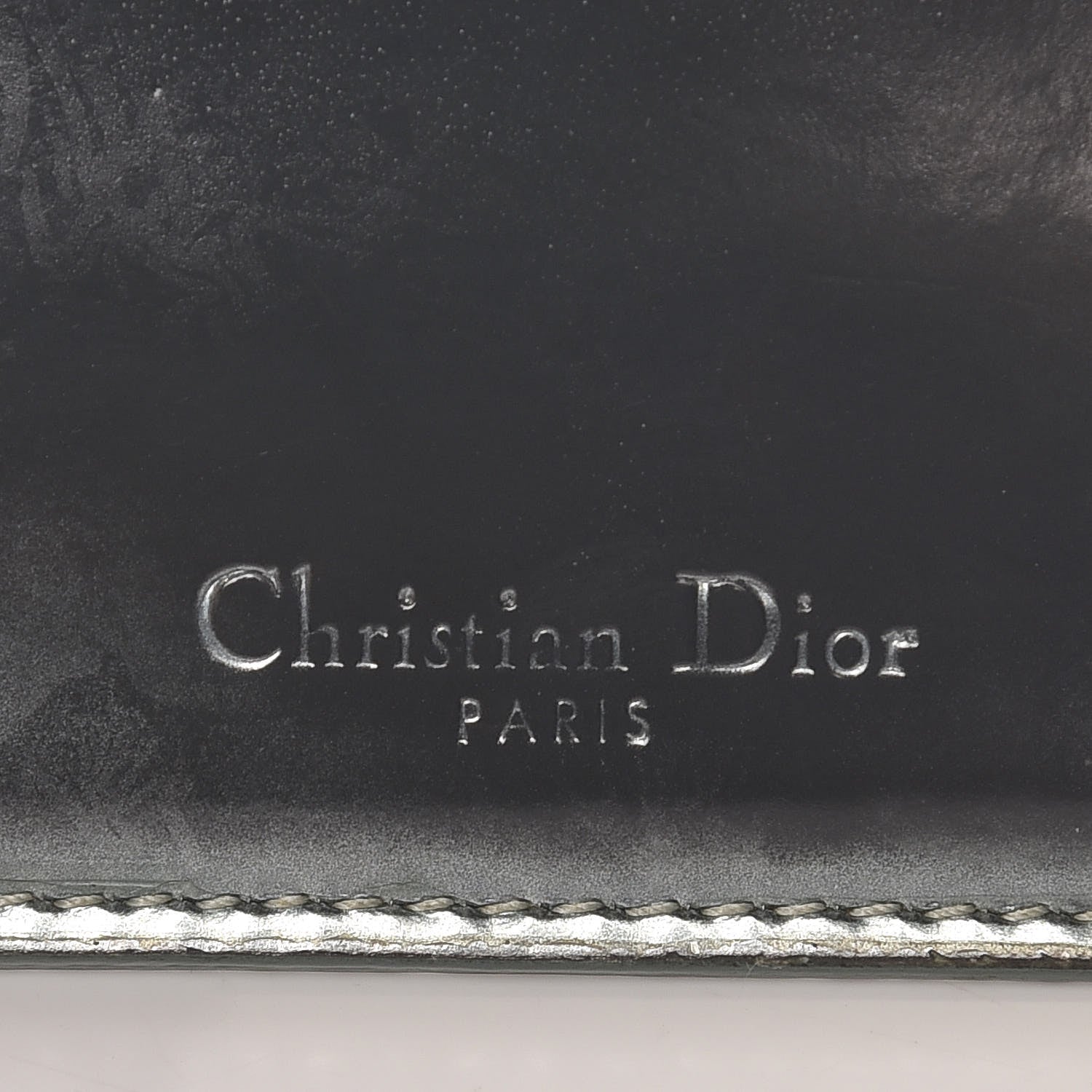 Christian Dior Metallic Patent Micro-Cannage Lady Dior Card Holder Silver 7 of 11