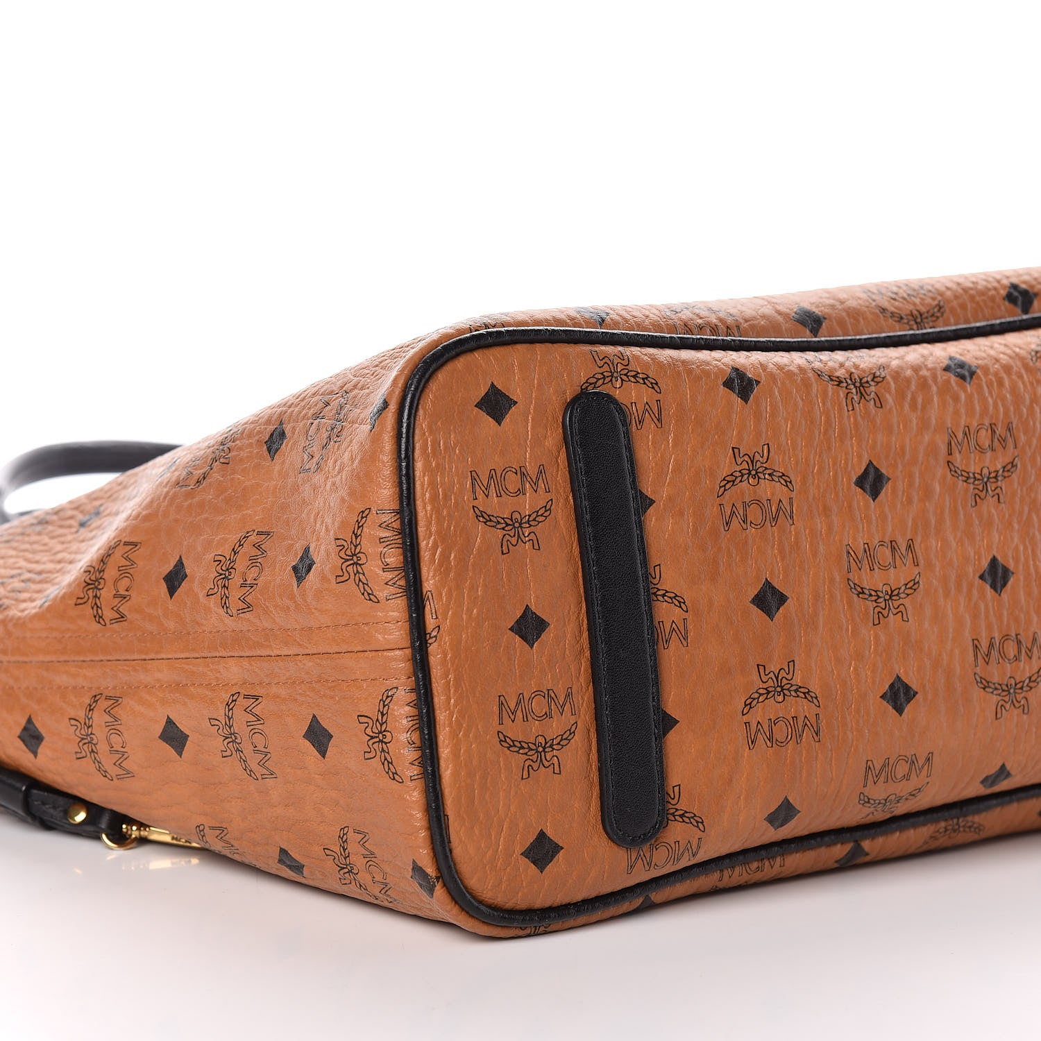 MCM Visetos Medium Project Reversible Shopper Tote Cognac 13 of 16