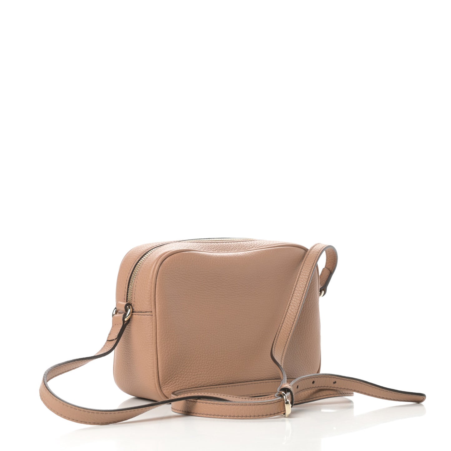 Pebbled Calfskin Small Soho Disco Bag Camelia