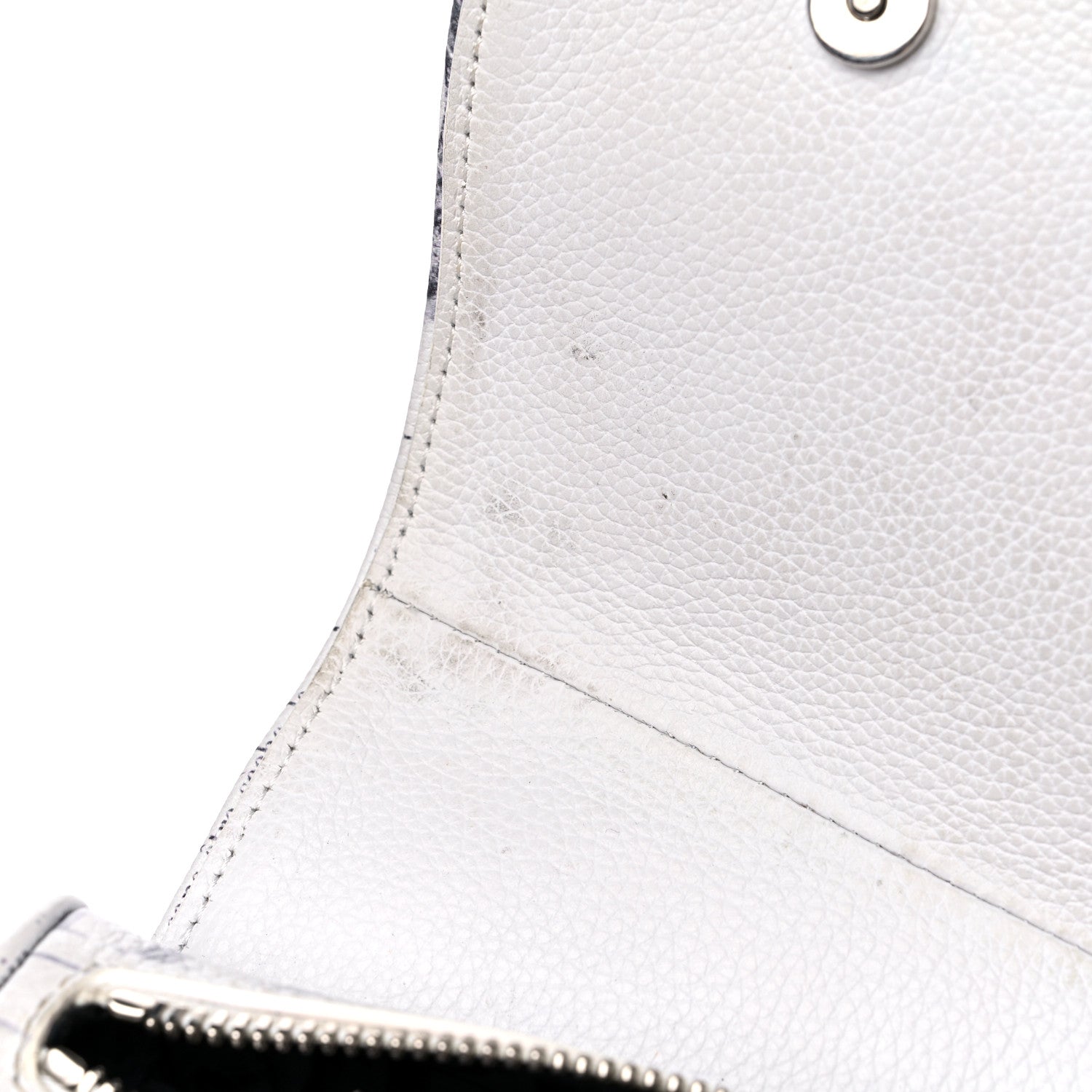 Christian Dior X DANIEL ARSHAM Grained Calfskin Newspaper Print Saddle Bag White 13 of 19