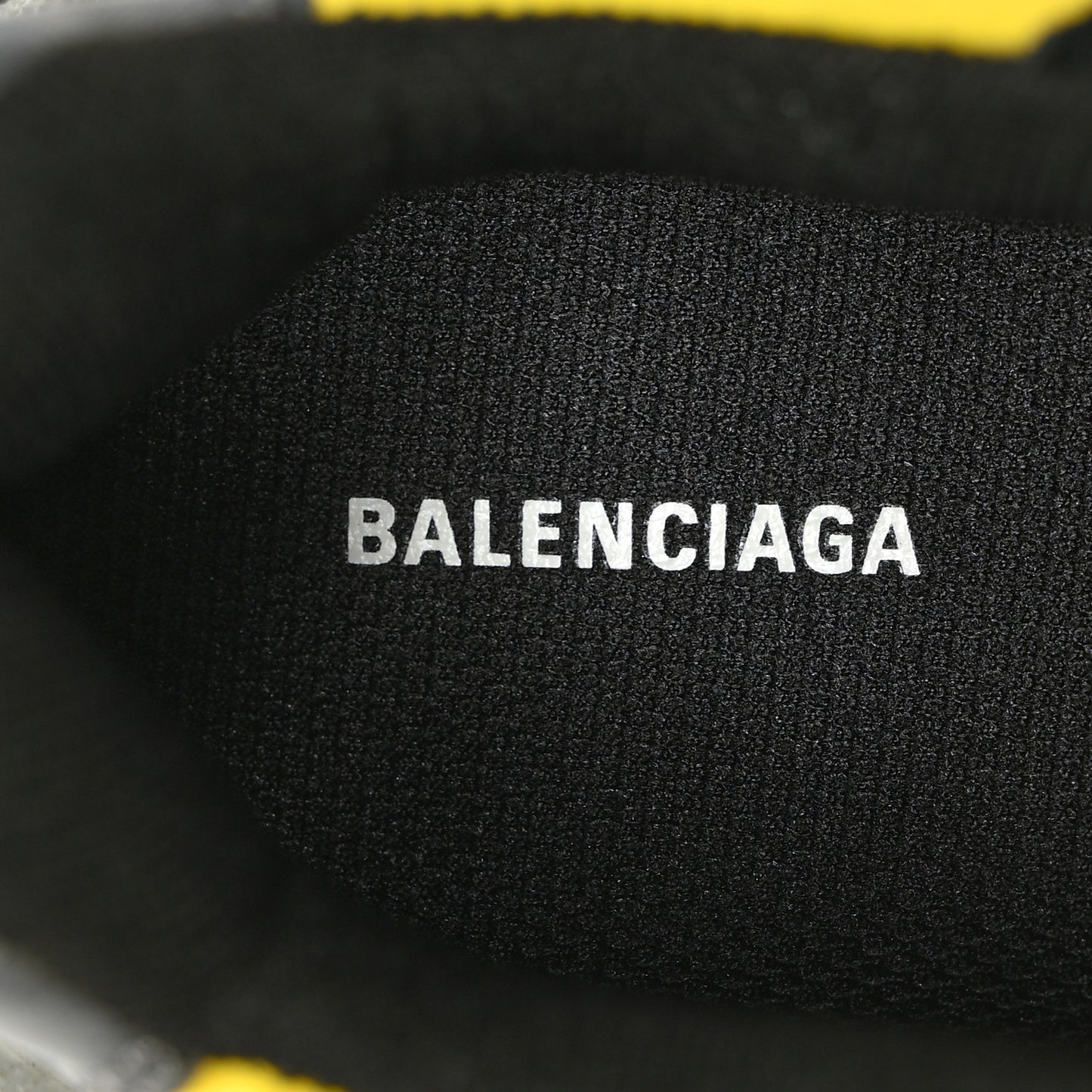 Nylon Suede Mens Triple S 2.0 Sneakers 42 Black Jaune Gris