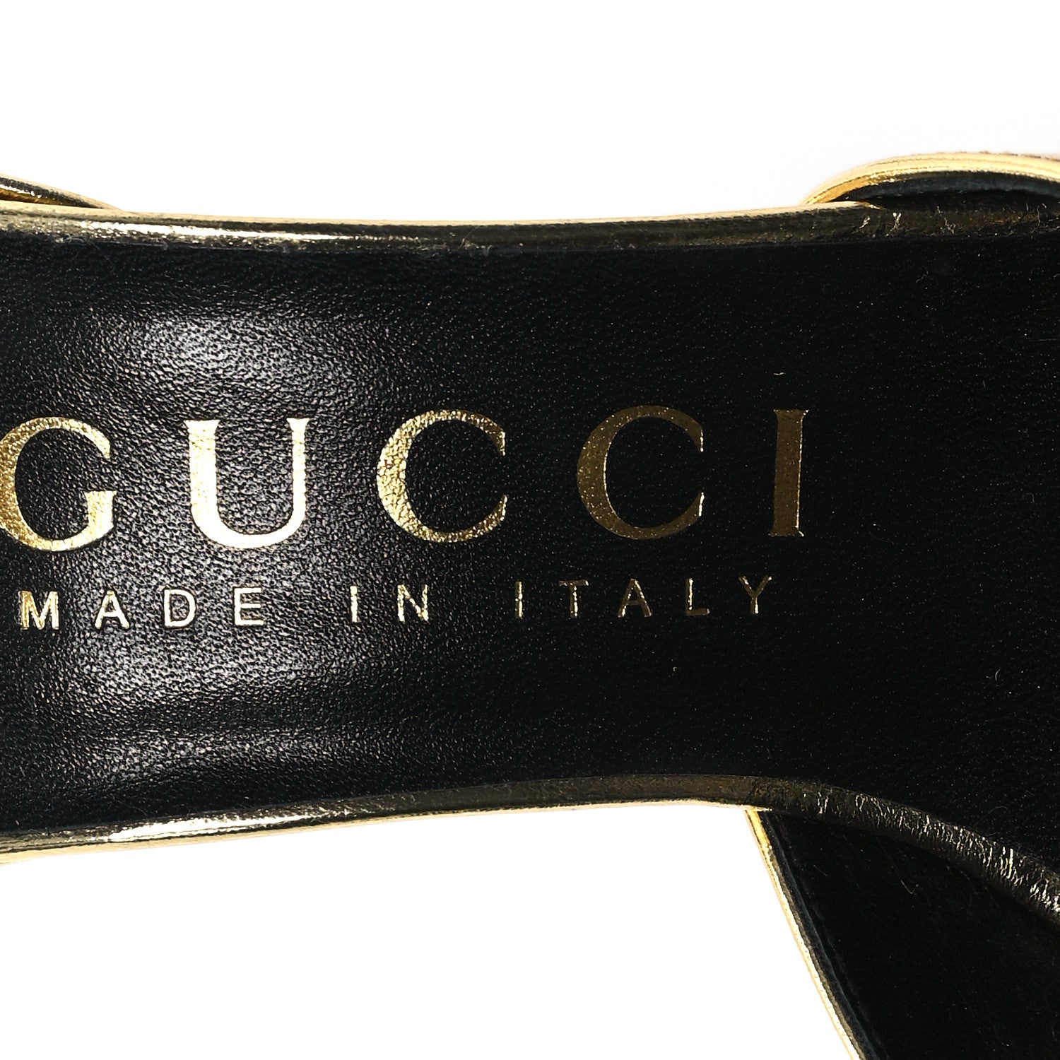 Gucci Soft Nappa Priscilla Ankle Cuff Pumps 36.5 Gold 8 of 9