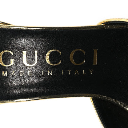 Gucci Soft Nappa Priscilla Ankle Cuff Pumps 36.5 Gold 8 of 9