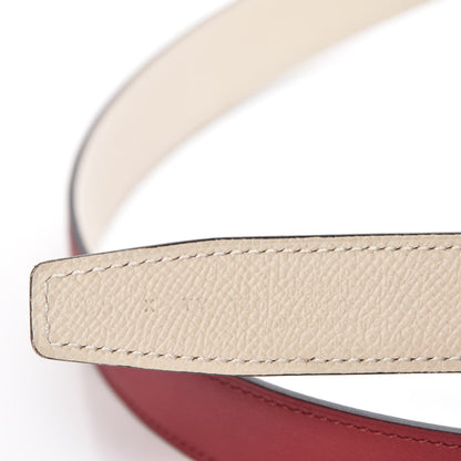 Hermes Swift Epsom 24mm Belt Strap 85 Rouge Grenat Craie 4 of 6
