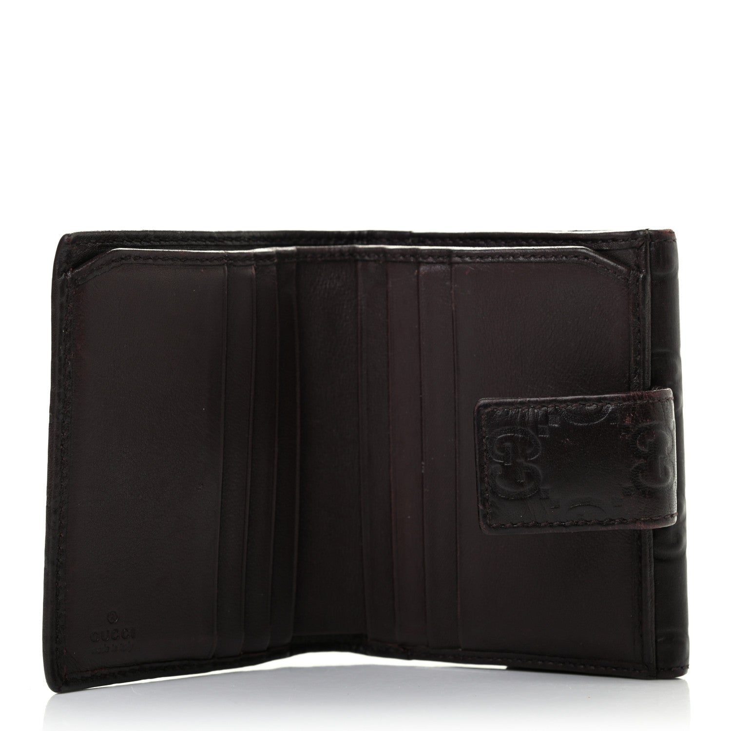 Gucci Guccissima Princy Compact French Flap Wallet Dark Brown 4 of 6