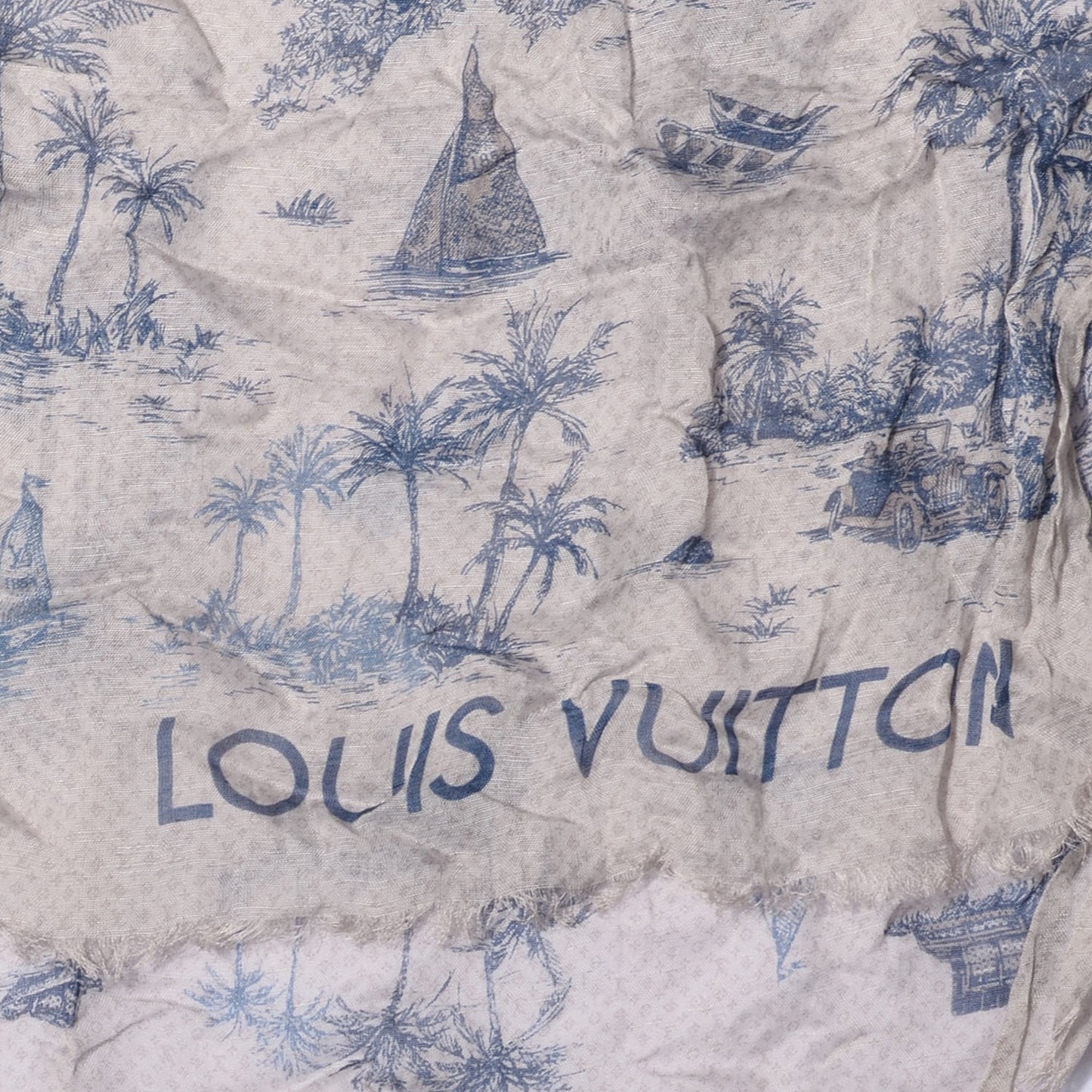 Cotton Linen Toile Etole De Louis Pareo Blue