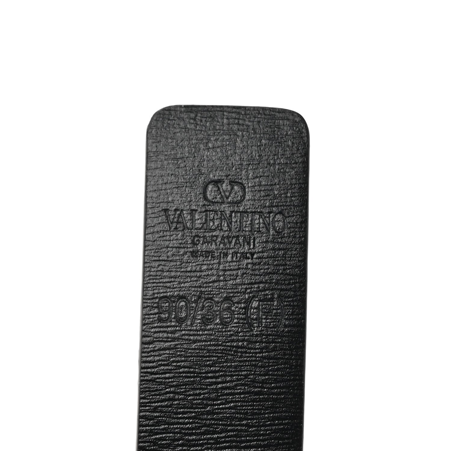 Valentino Garavani Glossy Calfskin VLogo Reversible Belt 90 36 Black Brown 7 of 7