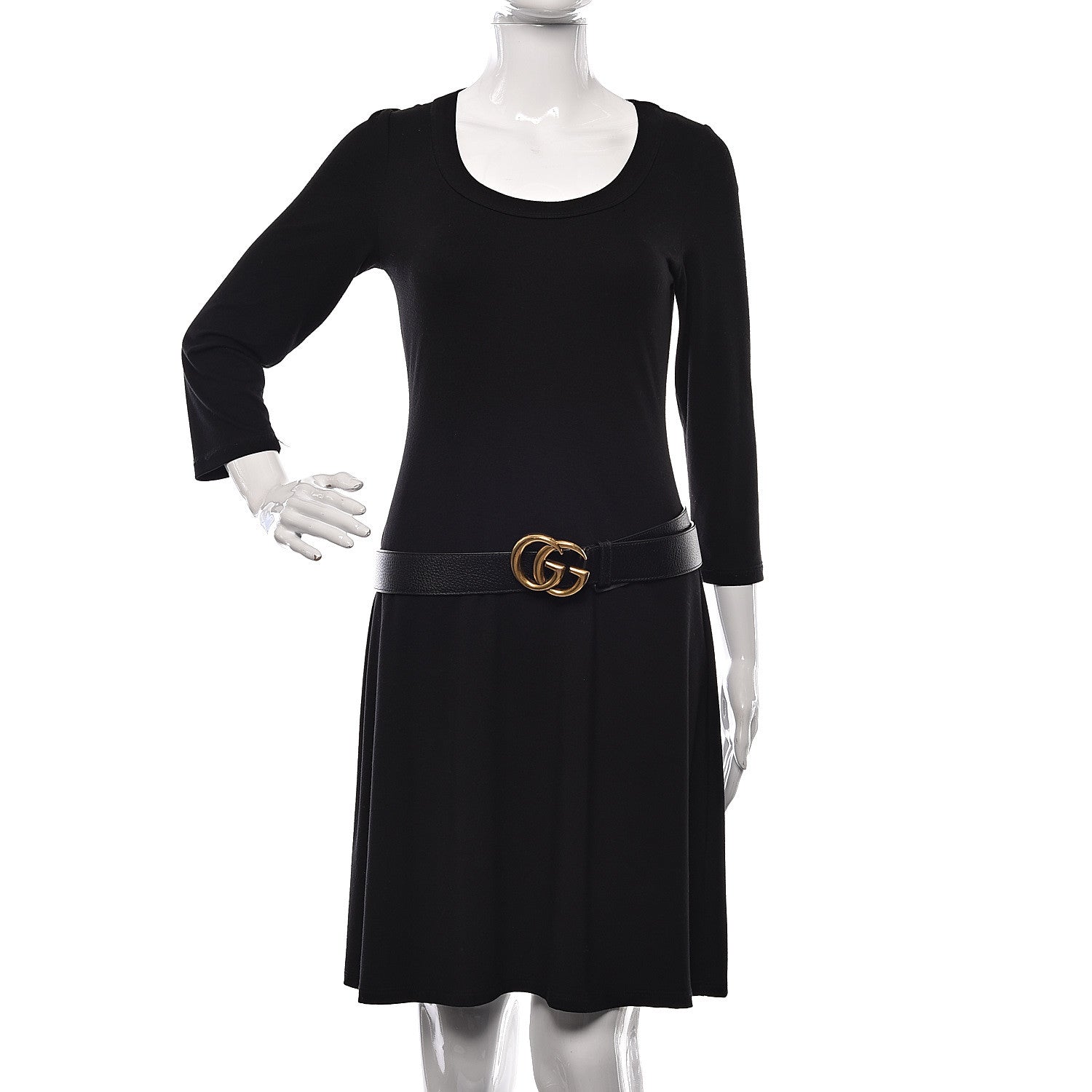 Gucci Textured Dollar Calfskin Double G 40mm Belt 105 42 Dark Cocoa 2 of 7