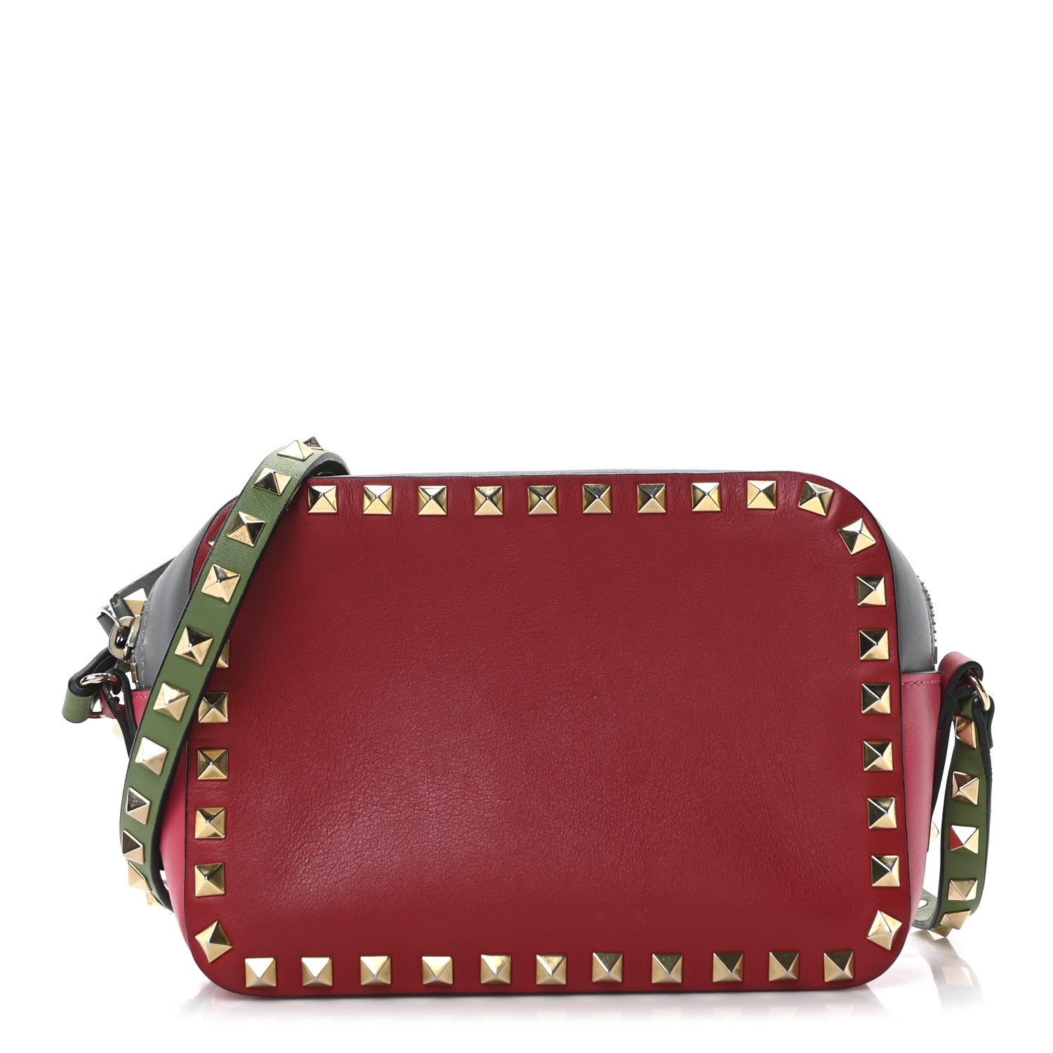VALENTINOのセカバン Valentino Garavani Vitello Colorblock Rockstud Camera Crossbody