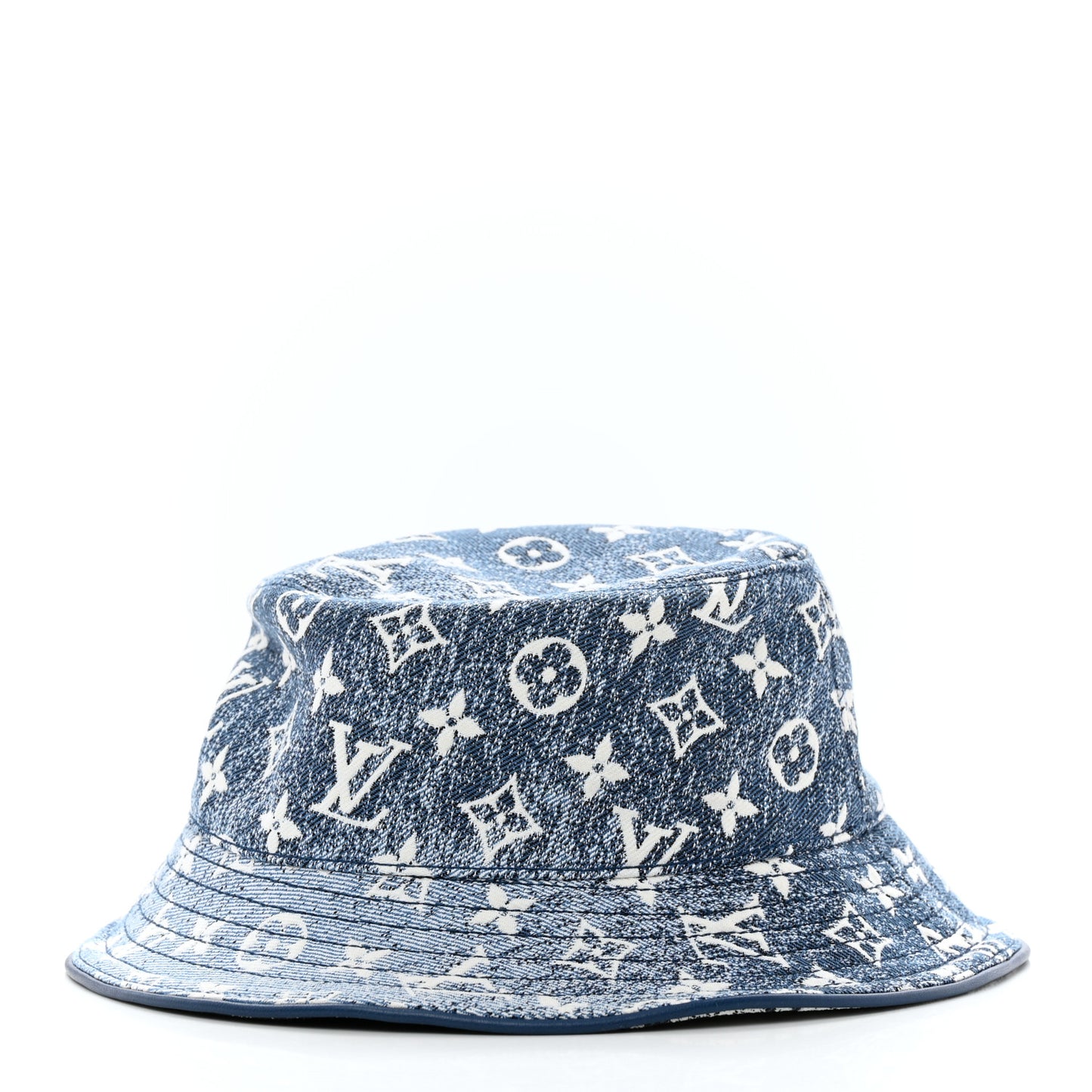 Monogram Denim Jacquard Bob Bucket Hat S Blue