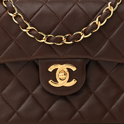 Chanel Lambskin Quilted Mini Square Flap Bag Dark Brown 9 of 11