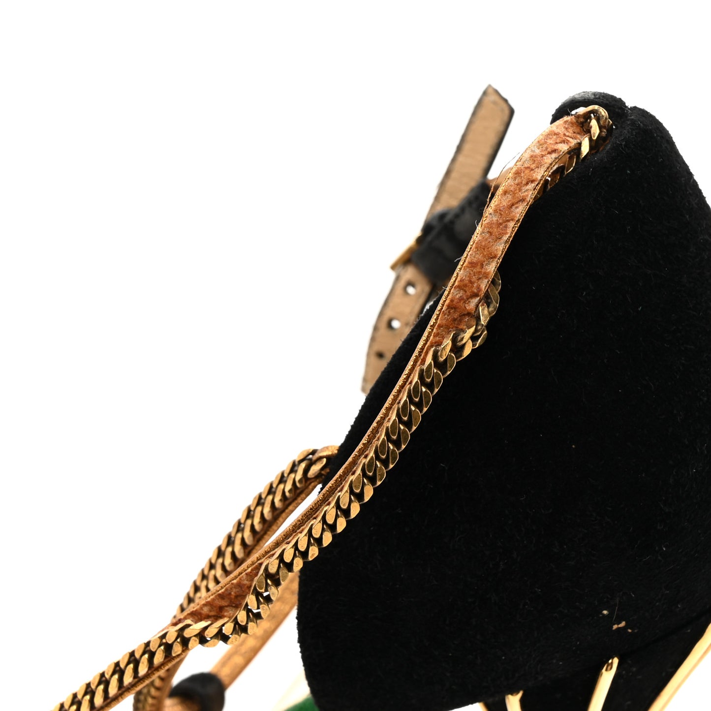 Kid Scamosciato Ankle Chain Pump 41 Garden 41 Green Black