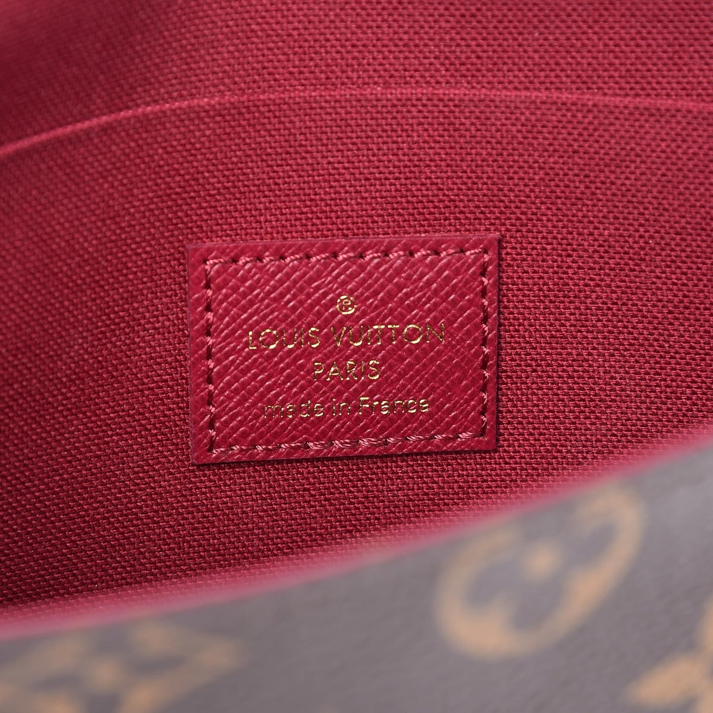 Monogram Pochette Felicie Chain Wallet Fuchsia