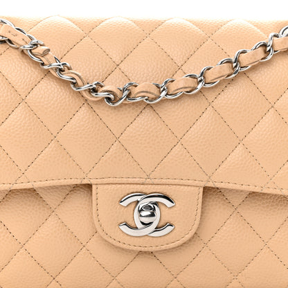 Chanel Caviar Quilted Small Double Flap Beige 8 of 14