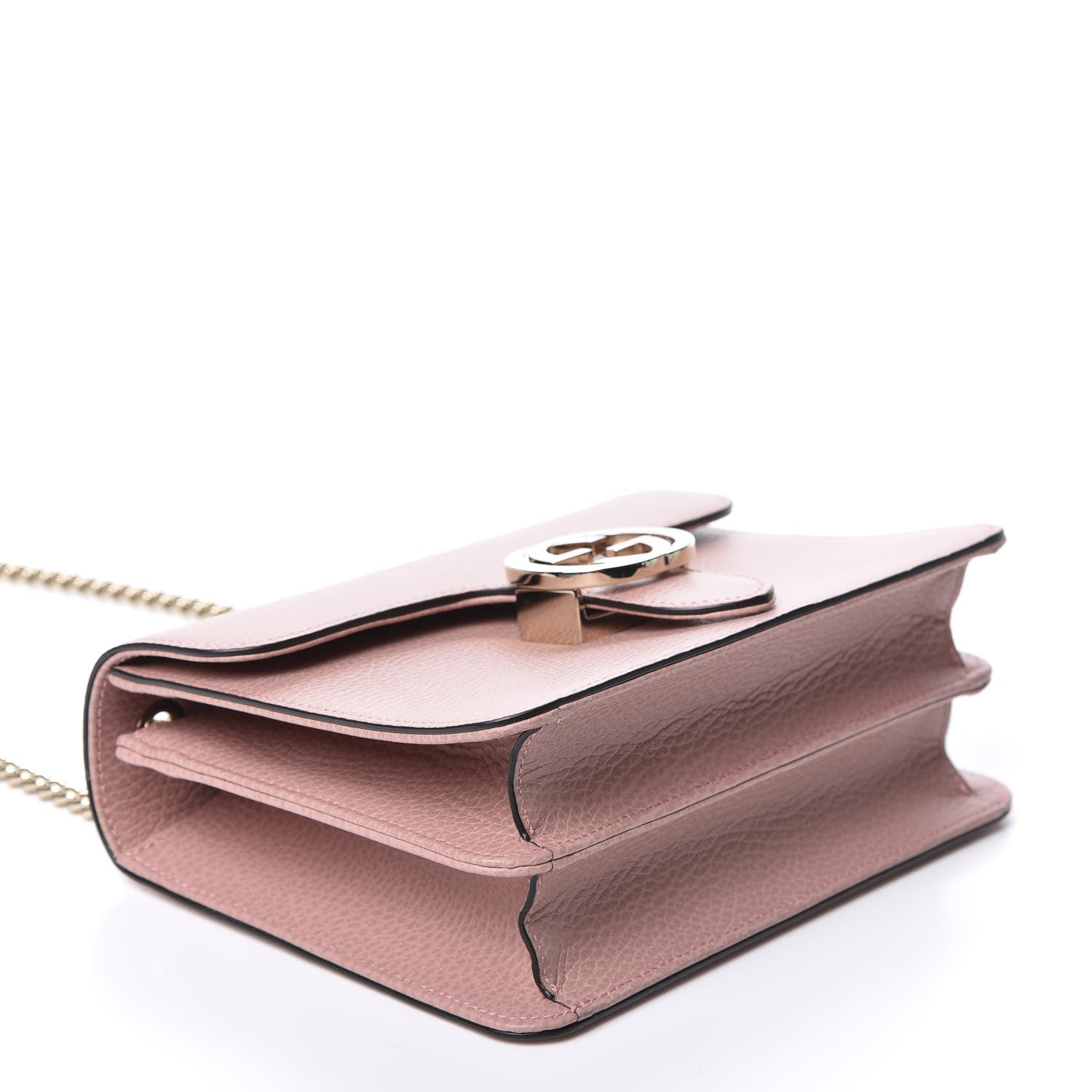 Gucci Dollar Calfskin Small Interlocking G Shoulder Bag Soft Pink 3 of 9