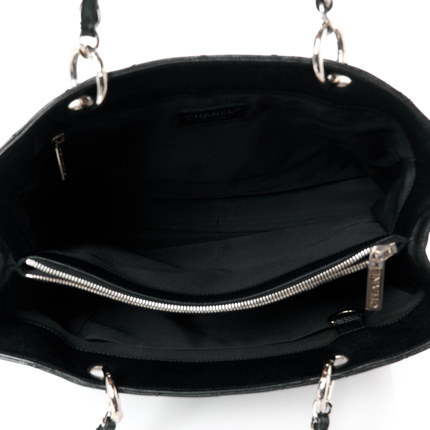 Caviar Quilted Grand Shopping Tote GST Black