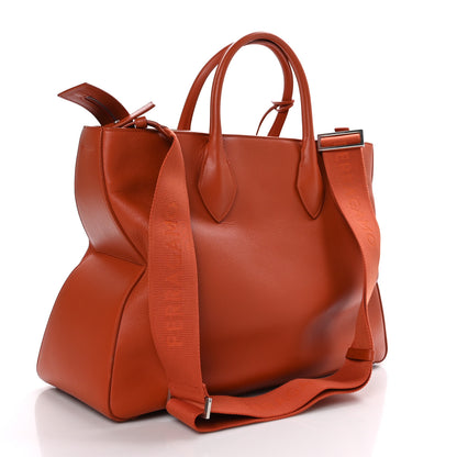 Salvatore Ferragamo Calfskin Large Star Tote Terracotta 3 of 9