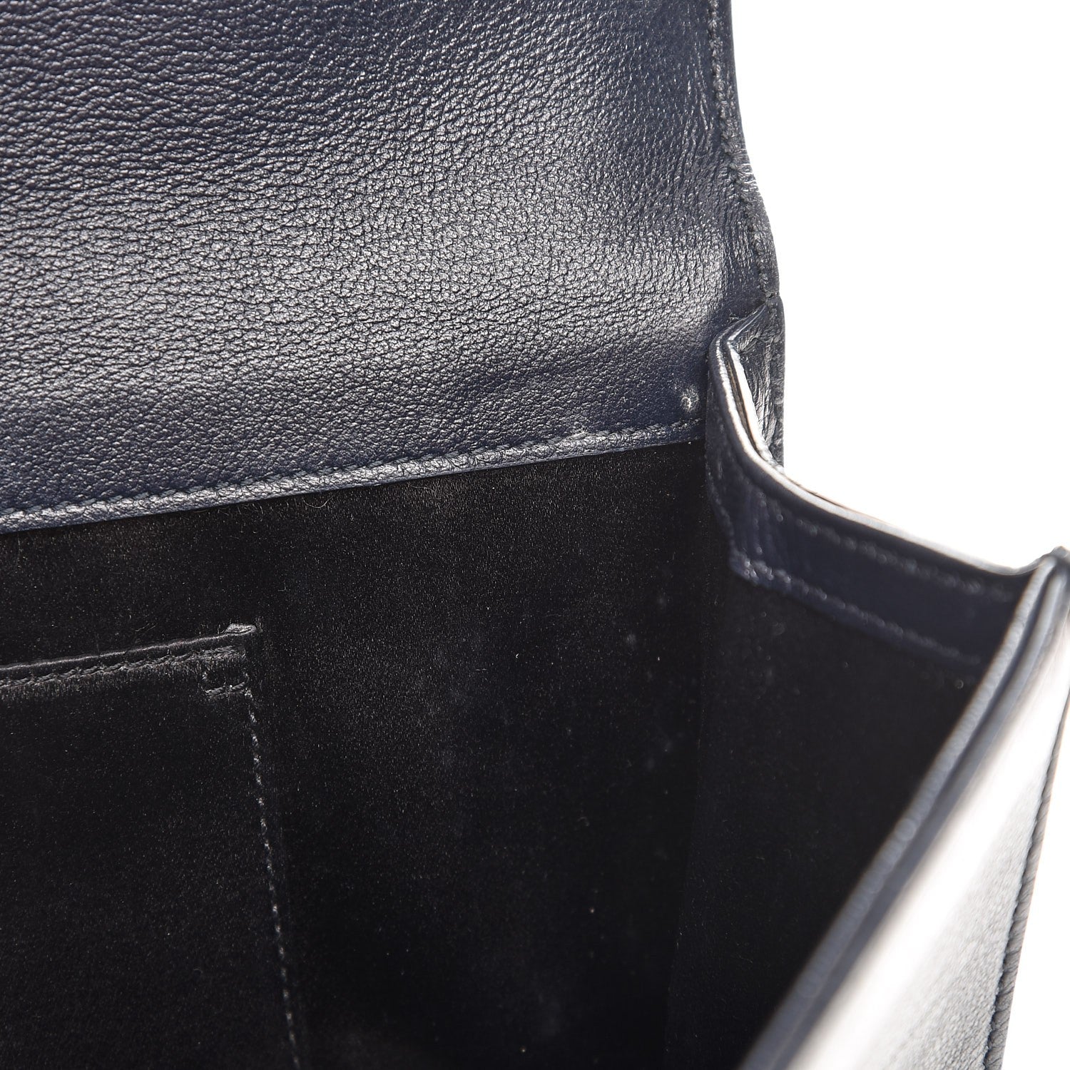 Saint Laurent Calfskin Monogram Large Belle De Jour Clutch Navy 8 of 11