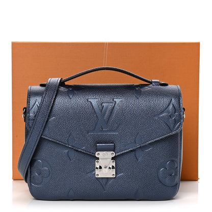 Louis Vuitton Metallic Empreinte Monogram Giant Pochette Metis Navy Nacre 9 of 9