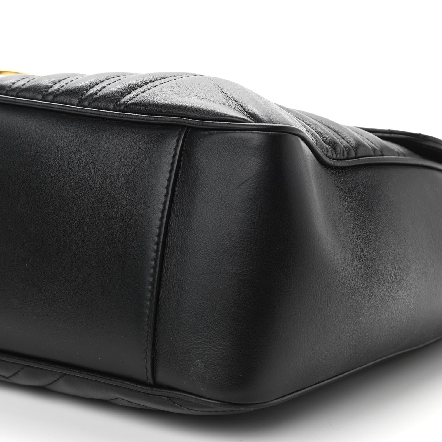 Gucci Calfskin Matelasse Large GG Marmont Shoulder Bag Black 10 of 10