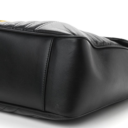 Gucci Calfskin Matelasse Large GG Marmont Shoulder Bag Black 10 of 10