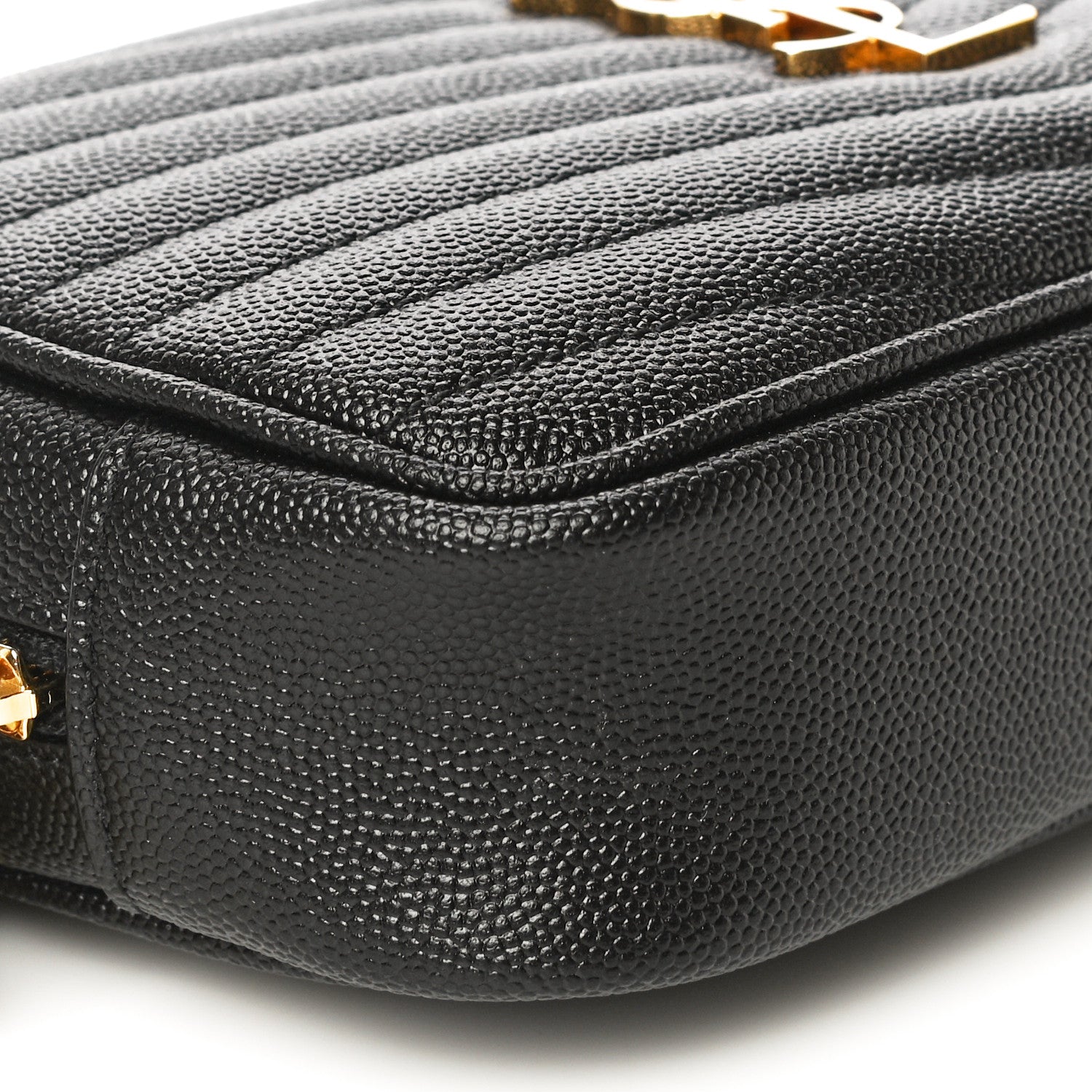 Saint Laurent Grain De Poudre Matelasse Monogram Mini Lou Camera Bag Black 9 of 10
