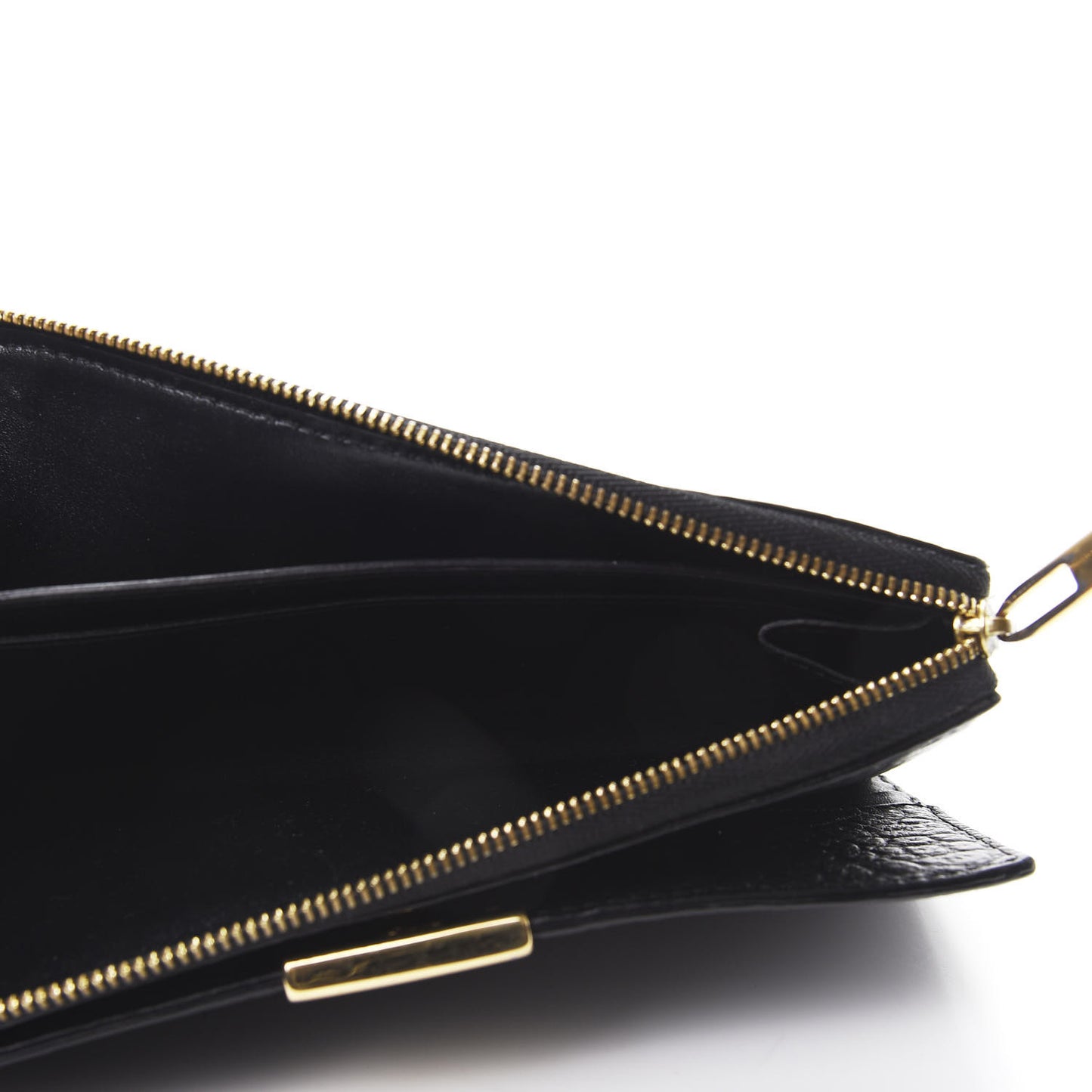 Signature Grain Calfskin Check Embossed Alvington Continental Wallet Black
