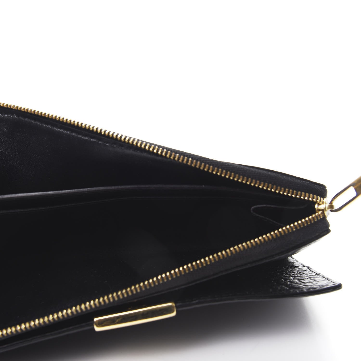 Burberry Signature Grain Calfskin Check Embossed Alvington Continental Wallet Black 5 of 7