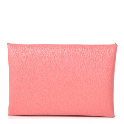 Hermes Chevre Mysore Calvi Card Case Rose Ete 1 of 8