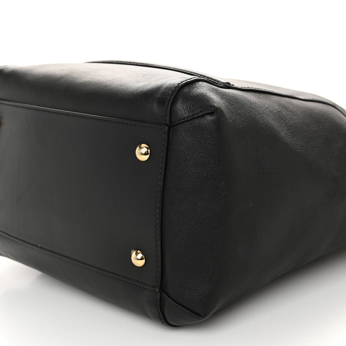 Vitello Grace King Karligraphy Chain Bucket Bag Black Bisquit