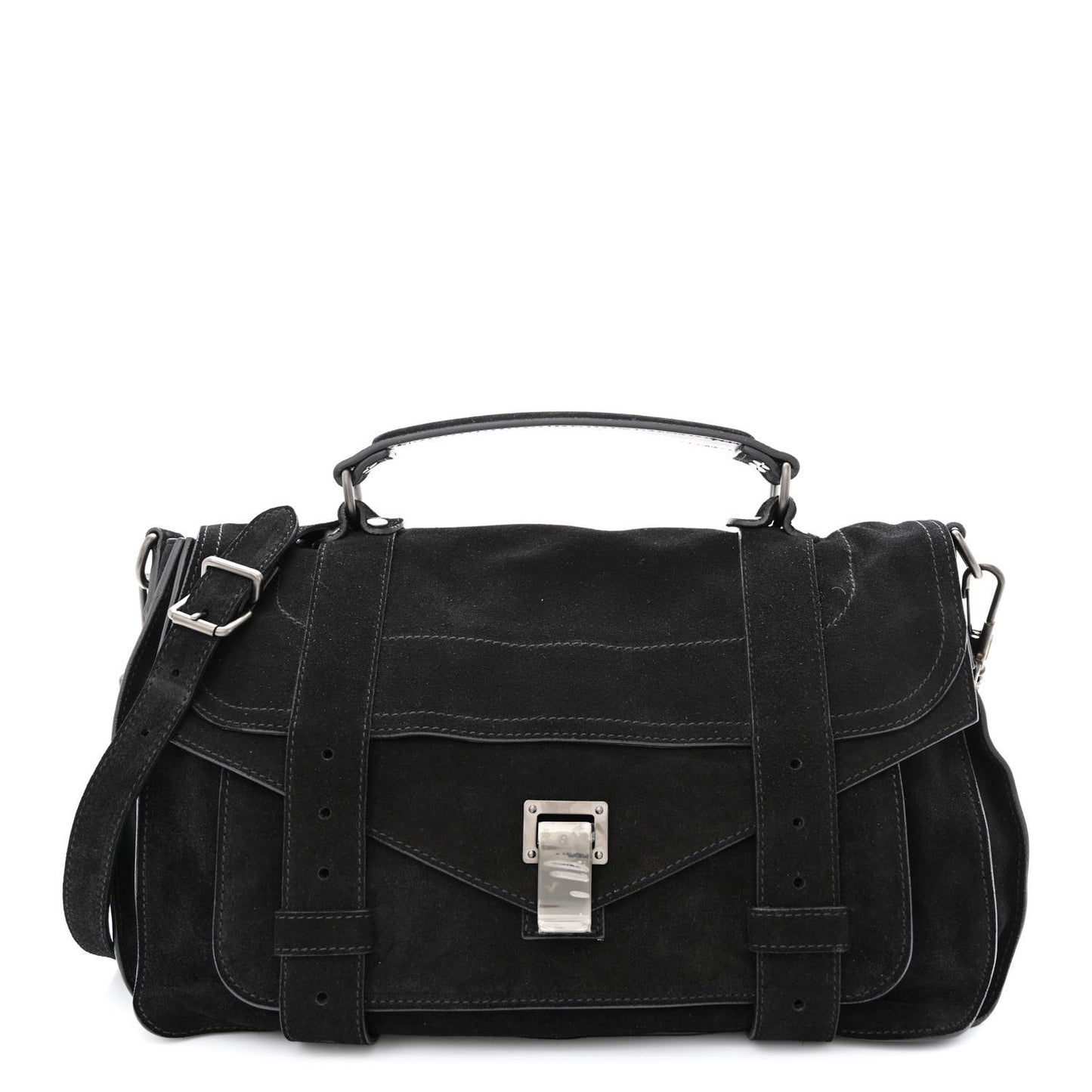 Suede Medium PS1 Satchel Black