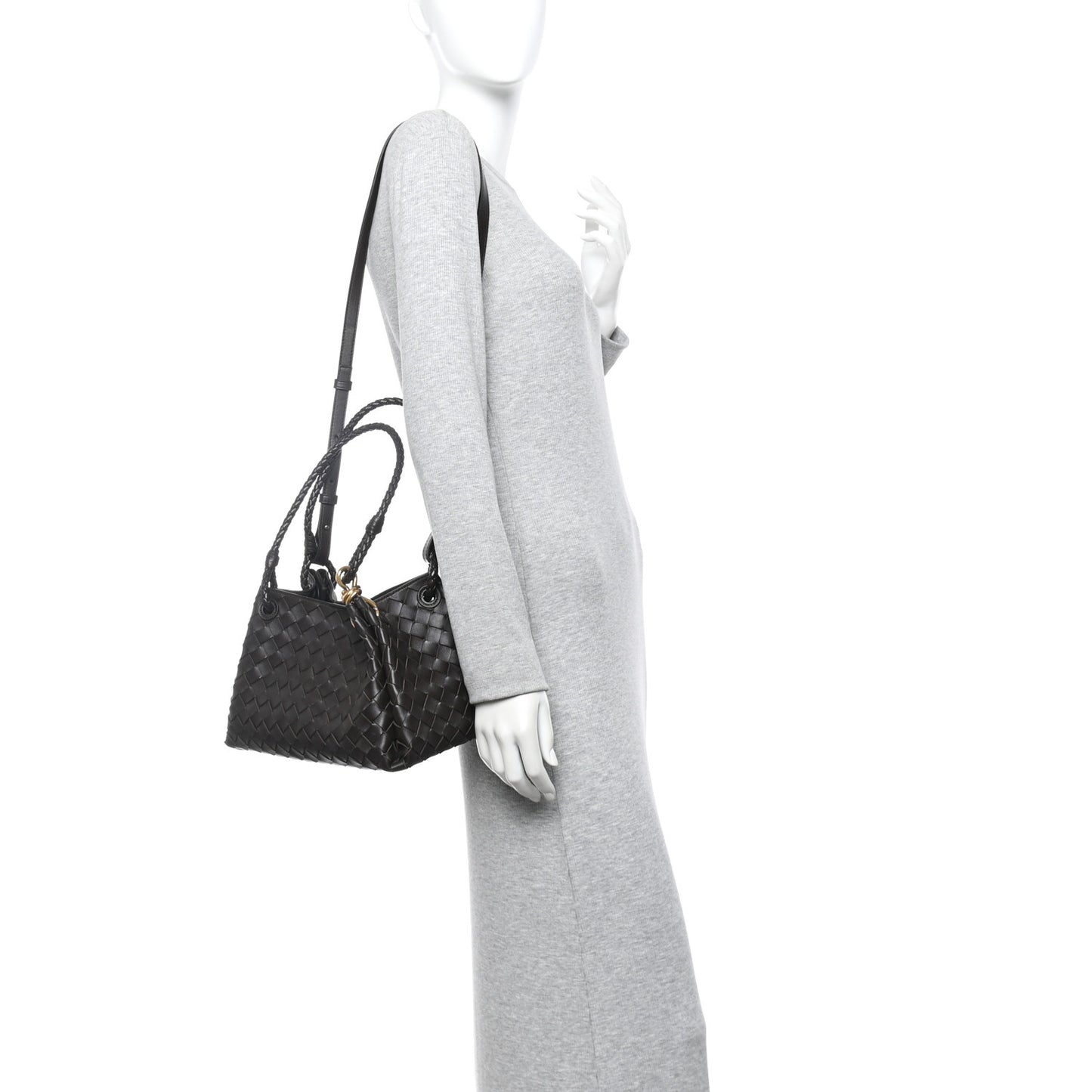 Nappa Intrecciato Small Parachute Shoulder Bag Fondant