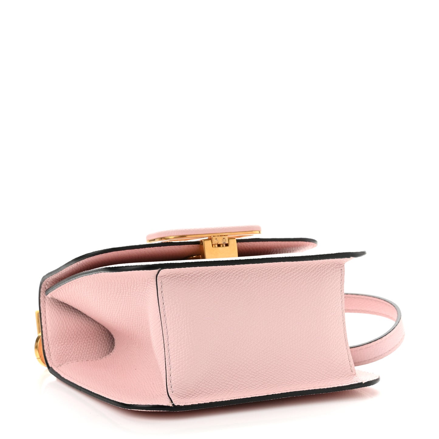 Grainy Calfskin Small VSling Shoulder Bag Water Rose
