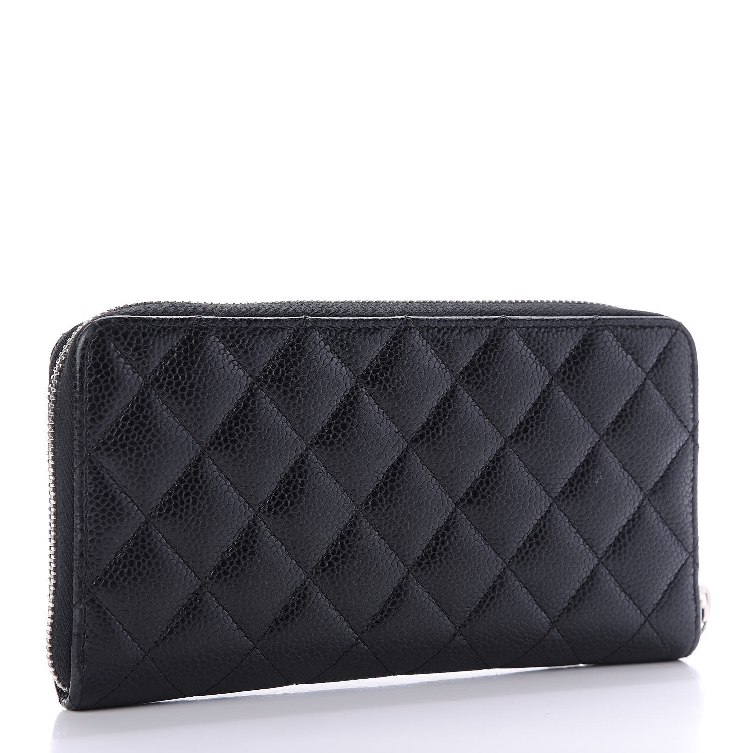 Chanel Caviar Quilted Large Gusset Zip Around Wallet Black 3 of 11