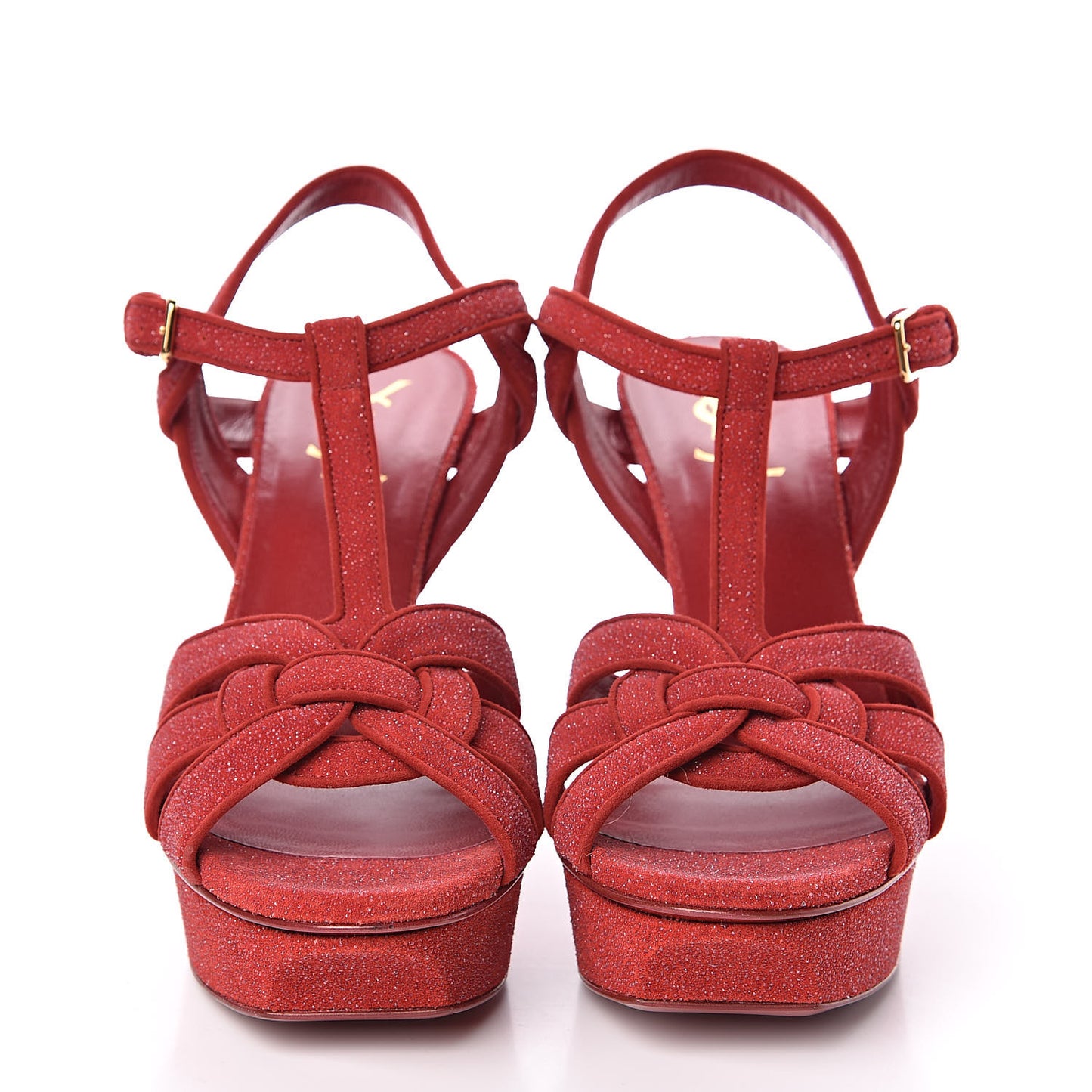 Suede Quartz Tribute 75 Platform Sandals 39.5 Lipstick