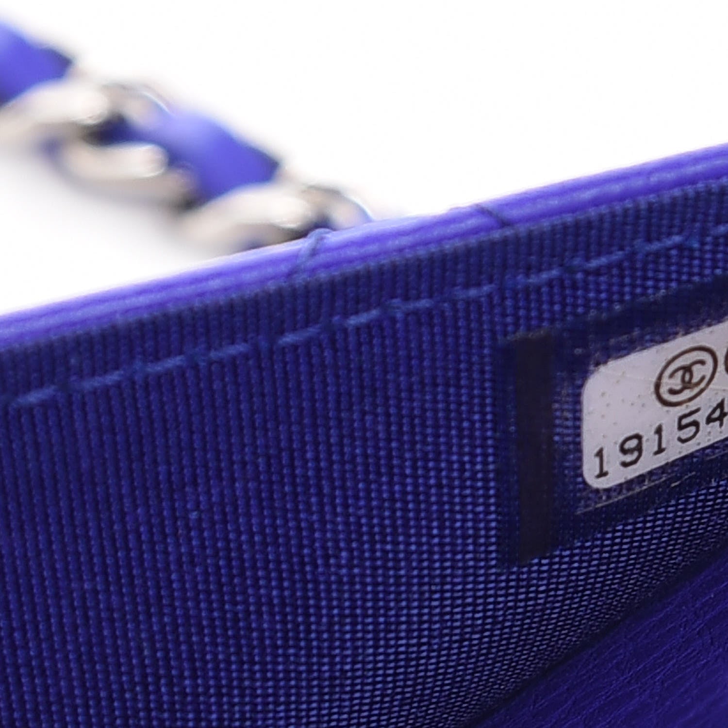 Chanel Calfskin Quilted Fancy CC Wallet On Chain WOC Blue 8 of 9