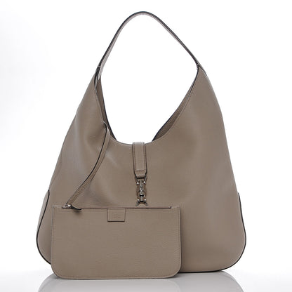 Gucci Soft Grained Calfskin Large Jackie Hobo Taupe 5 of 7