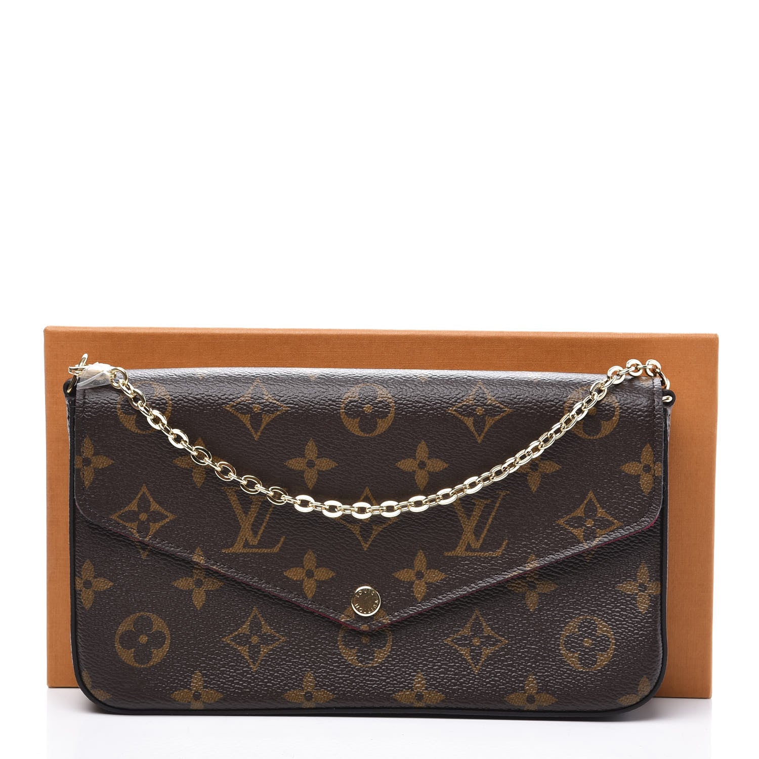 Louis Vuitton Monogram Pochette Felicie Chain Wallet Fuchsia 11 of 11