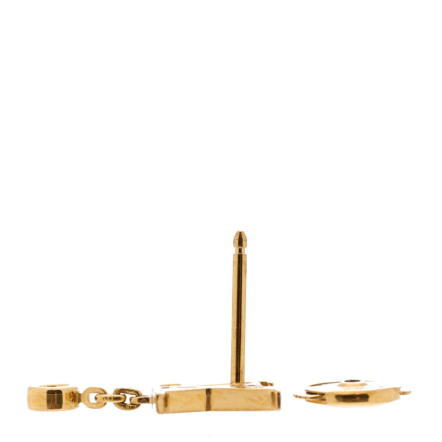 Louis Vuitton 18K Yellow Gold Diamond Idylle Blossom LV Stud Single Earring 2 of 3
